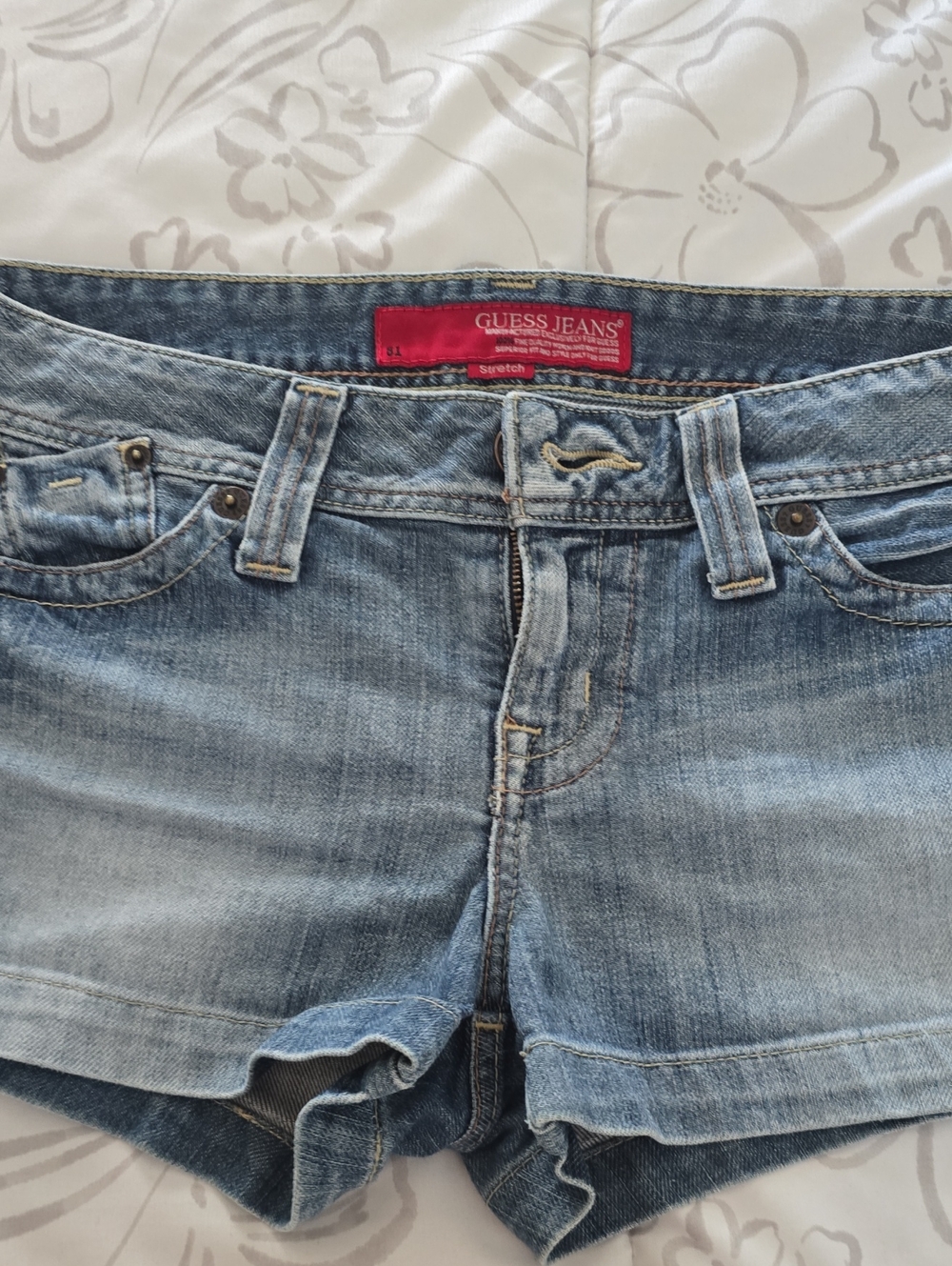 Guess Light Blue Denim Shorts